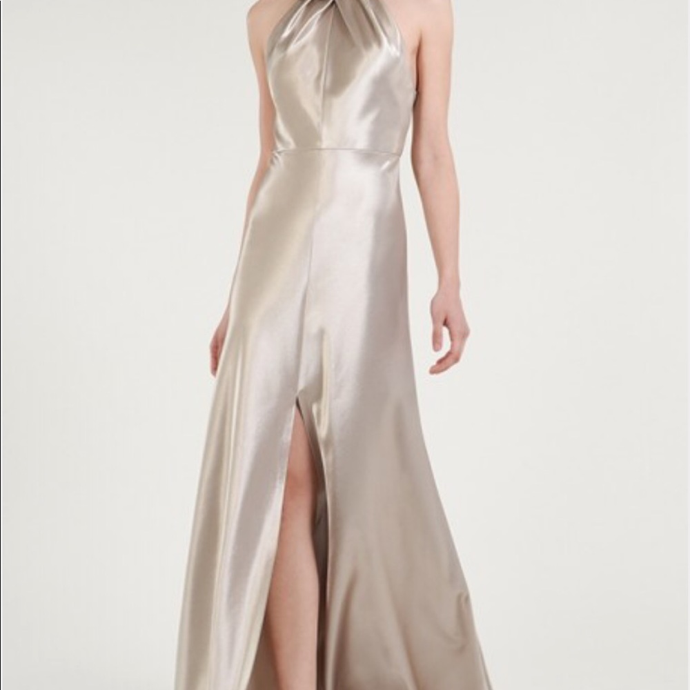 Jenny Yoo Luxe Satin Latte